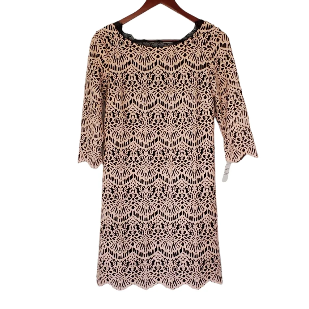 Chelsea28 Sz XXS 3/4 Sleeve Lace Cocktail Dress - Picture 1 of 8